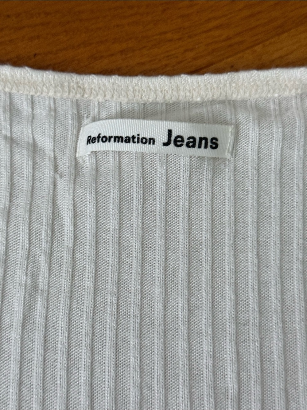 Reformation Flora Ribbed Wrap Tee - Picture 4 of 5